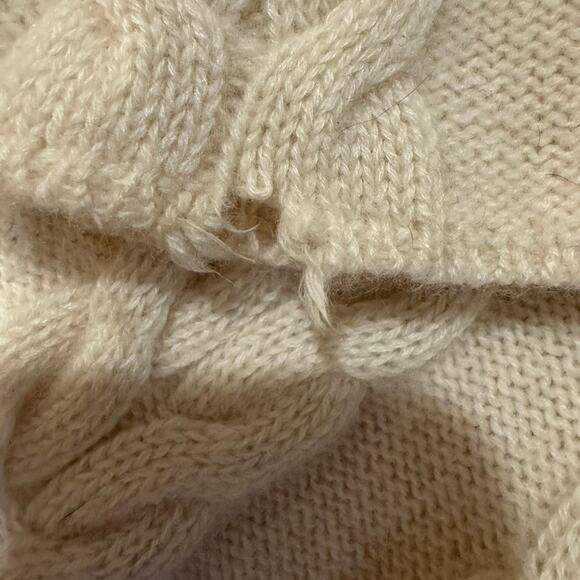 Theory Horseshoe Cable Knit Turtleneck Sweater 100% Cashmere Women’s S - Picture 5 of 8